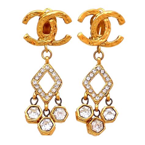 chanel earrings cc dangle|chanel earrings size guide.